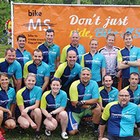 group biking to raise money for the National MS Society