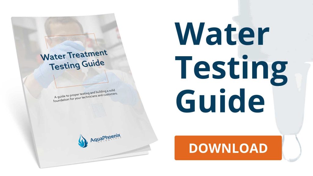 download the water treatment testing guide from AquaPhoenix